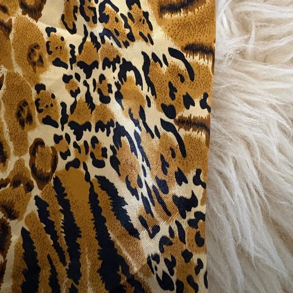 Leopard Print Silk Scarf